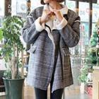 Plaid Fleece-lined Coat