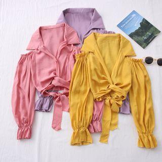 Convertible Off-shoulder Crop Top In 6 Colors