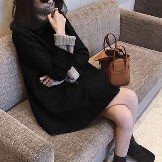 Loose-fit Medium Long Woolen Coat