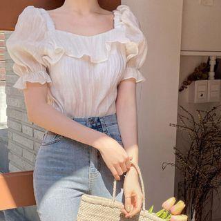 Ruffle Ruched Top