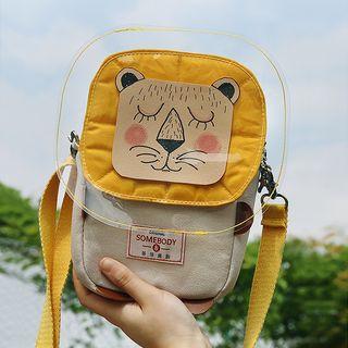 Lion Applique Crossbody Bag Almond - One Size
