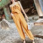 Knot Detail Sleeveless Jumpsuit