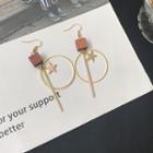 Wooden Hoop Drop Earring/ Clip-on Earring