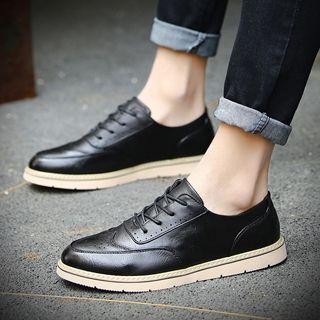 Wing-tip Lace-up Oxfords