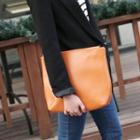 Faux-leather Shoulder Bag With Clutch