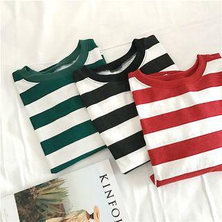 Striped Short Sleeve Loose-fit T-shirt