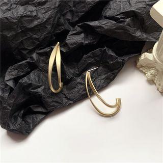 Alloy Moon Earring 1 Pair - Stud Earring - One Size