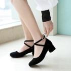 Ankle-strap Chunky-heel Mary Jane Pumps
