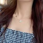 Butterfly Necklace Necklace - Butterfly - Shell - Gold - One Size