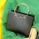 Set Of 2: Round Handle Tote + Cosmetic Bag