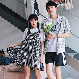 Couple Matching Short-sleeve Top/sleeveless Dress