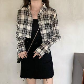 Plaid Long Sleeve Chop Shirt