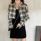 Plaid Long Sleeve Chop Shirt