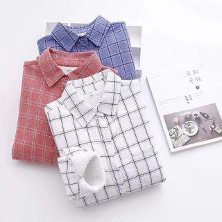Plaid Fleece Lined Shirt
