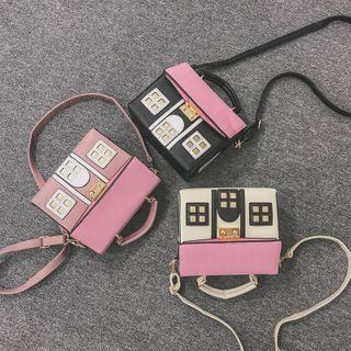 Flap Cartoon Crossbody Bag Pink & Off-white - One Size