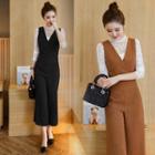Cropped Sleeveless Wide-leg Jumpsuit
