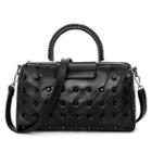 Faux Leather Studded Carryall