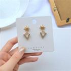 Star Earring 1 Pair - 925 Silver - One Size