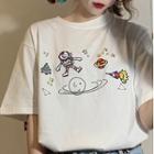 Short-sleeve Space Embroidered T-shirt