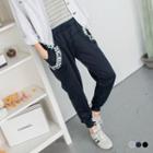 Texted Graphic Pocket Sweat Jogger Pants