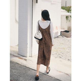 Tab-sleeve Plain Chiffon Blouse