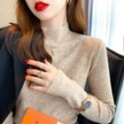 Mock-neck Slim-fit Knit Top In 7 Colors
