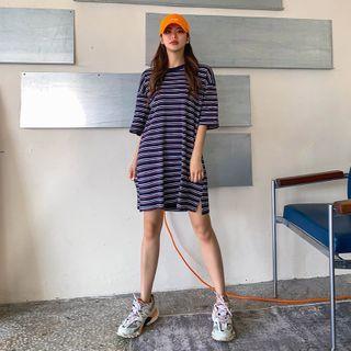 Striped Boxy T-shirt Dress