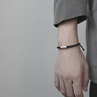Sterling Silver Bar Woven String Bracelet / Ring / Necklace / Set (various Designs)