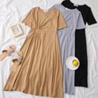 Hole-accent T-shirt Dress