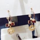 Bow Accent Hoop Earring 1 Pair - As Shown In Figure - One Size