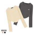 U-shaped Long-sleeve Top