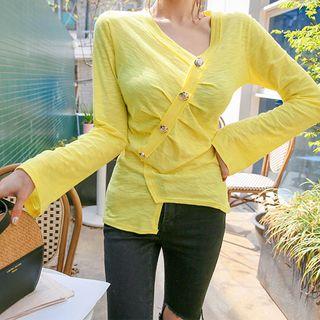 Diagonal-button M Lange Cardigan