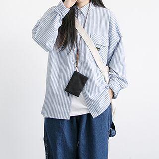 Long Sleeve Stripe Cargo Shirt