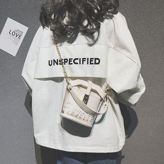 Lettering Transparent Bucket Bag