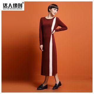Two-tone Midi Knit Dress
