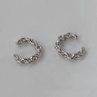 Metal Hook Earring 1 Pc - A708 - Silver - One Size