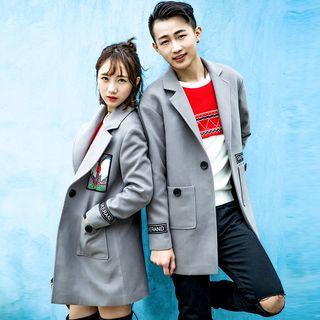 Couple Matching Applique Knit Coat