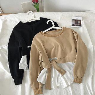 Mock-two Color-block Pullover