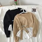 Mock-two Color-block Pullover