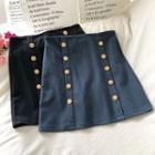 Embellished Mini A-line Skirt
