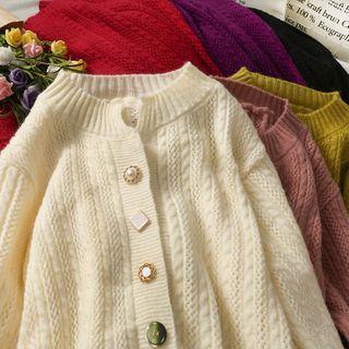 Button-down Knit Sweater In 6 Colors