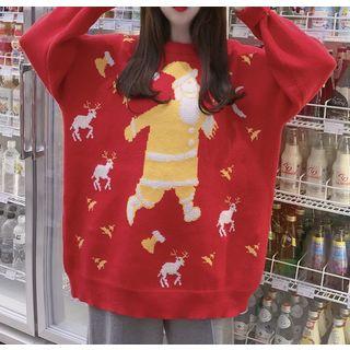 Print Oversized Sweater