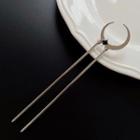 Crescent Hair Stick 01 - Silver - One Size