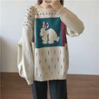 Rabbit Jacquard Sweater Beige Almond - One Size