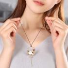 Retro Shell Flower Pendant Necklace As Shown In Figure - 85cm