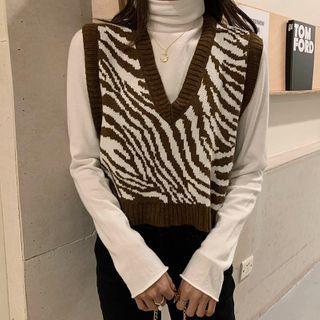 Zebra Sweater Vest