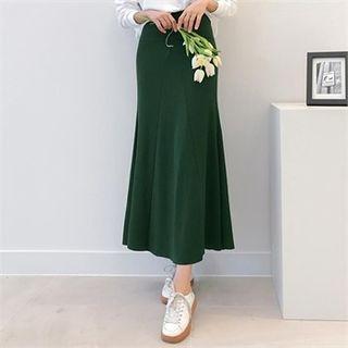 Ribbed Maxi Mermaid Skirt