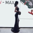 Open Back Sleeveless Sequined Evening Gown