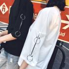 Short-sleeve Metal Ring Top