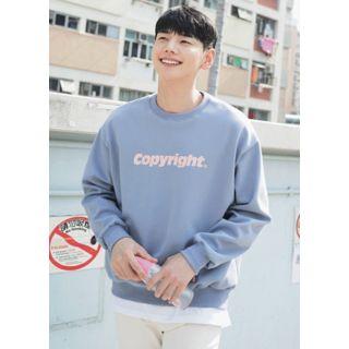 Copyright Letter-printed Boxy Sweatshirt